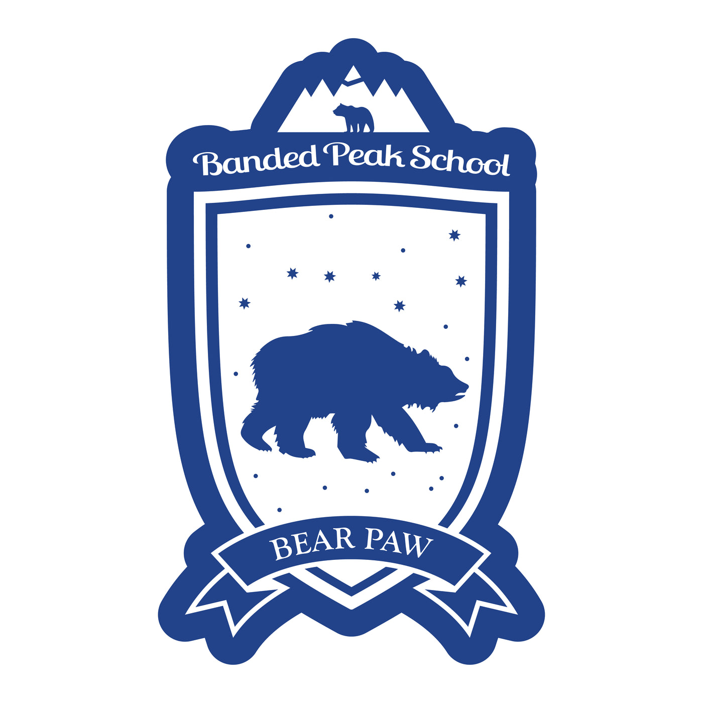 Banded Peak School - Bear Paw House Sticker