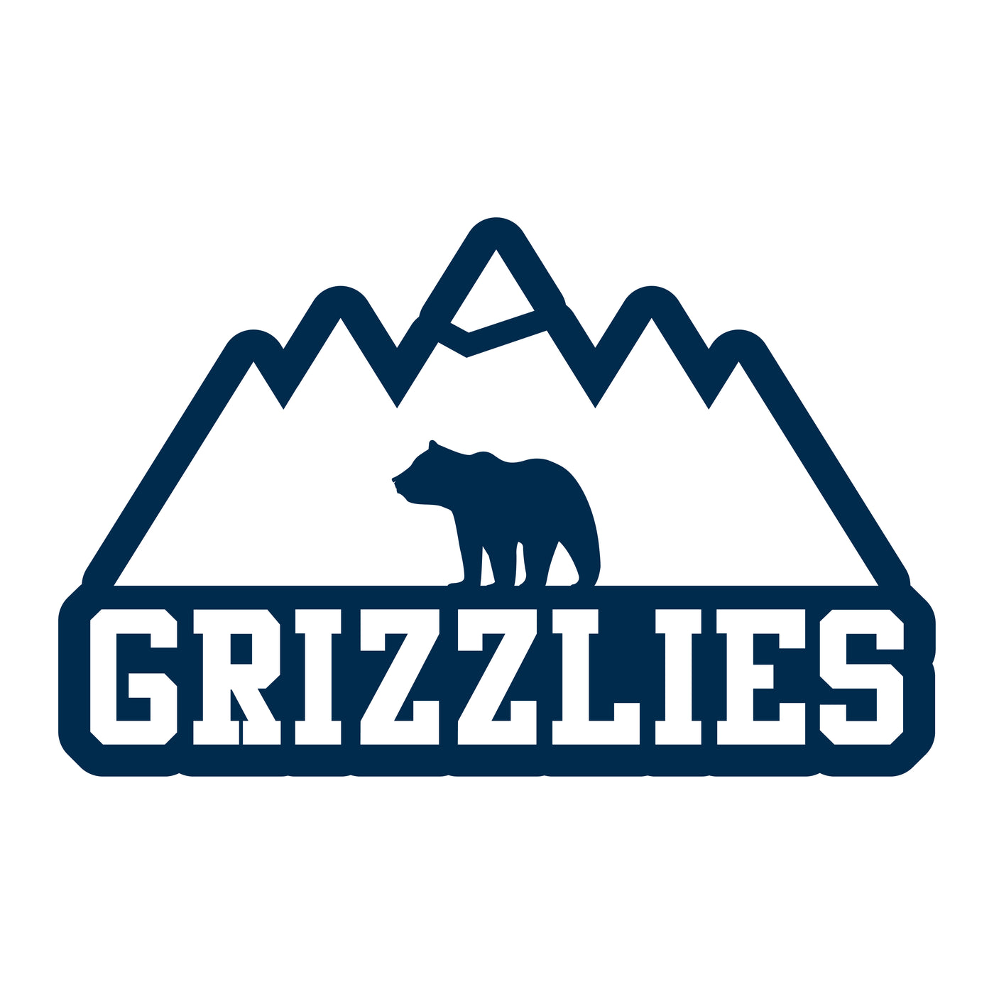 École de Peak Banded - Grizzlies Sticker