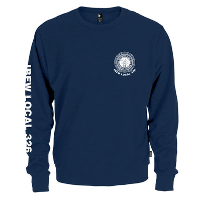 IBEW 326 Distressed Logo - Unisex Crewneck Sweatershirt (Navy)