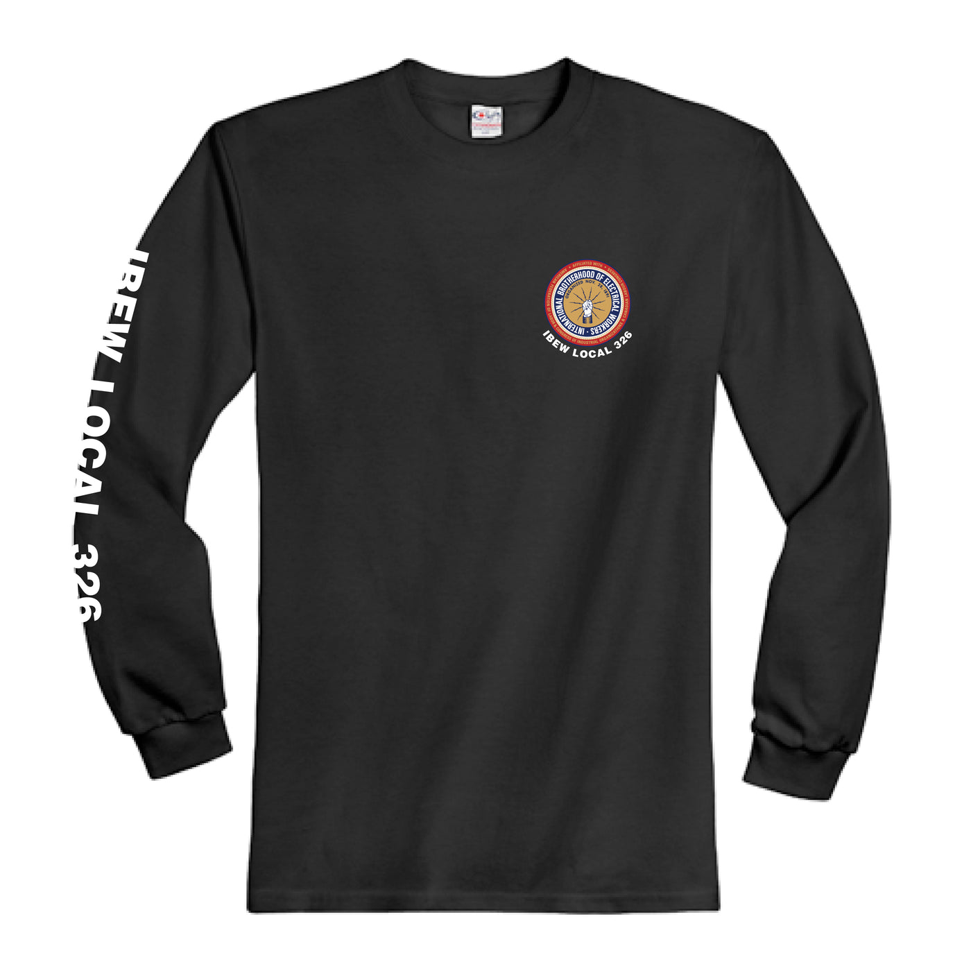 IBEW 326 Divided We Fall - T-shirt unisexe à manches longues (noir)
