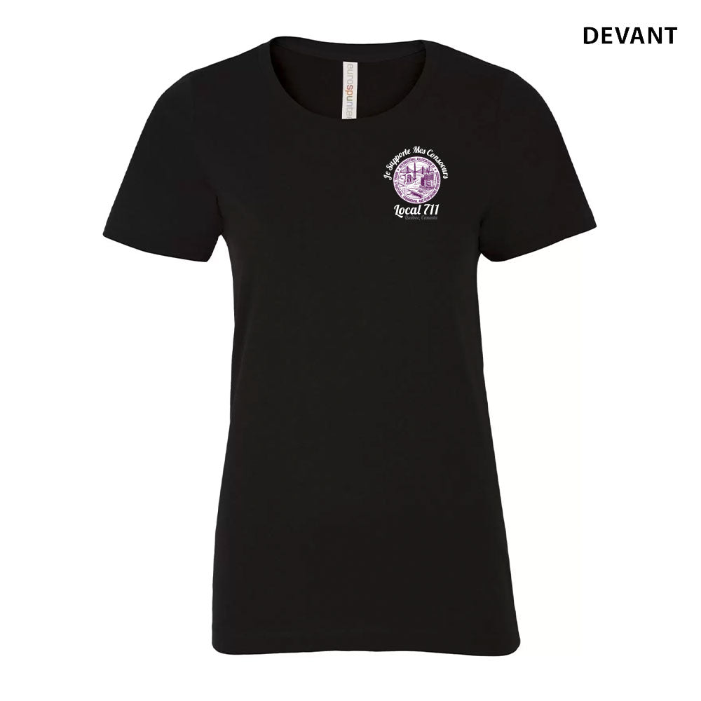 Ironworkers Local 711 - Ladies Scoop Neck T-Shirt (Black)