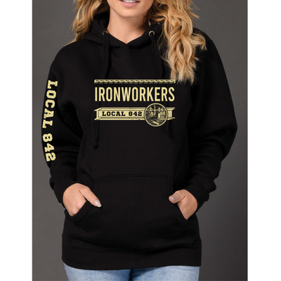 Ironworkers Local 842 Sweat à capuche unisexe (Noir)