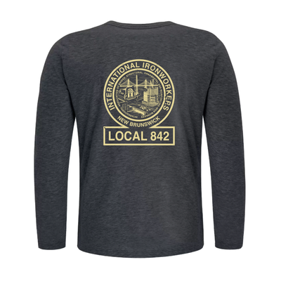 T-shirt à manches longues de la section locale 842 des Ironworkers (charbon)
