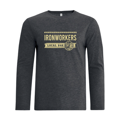 T-shirt à manches longues de la section locale 842 des Ironworkers (charbon)