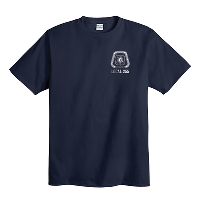 UBC 255 - T-shirt bleu marine fabriqué par l'Union des charpentiers