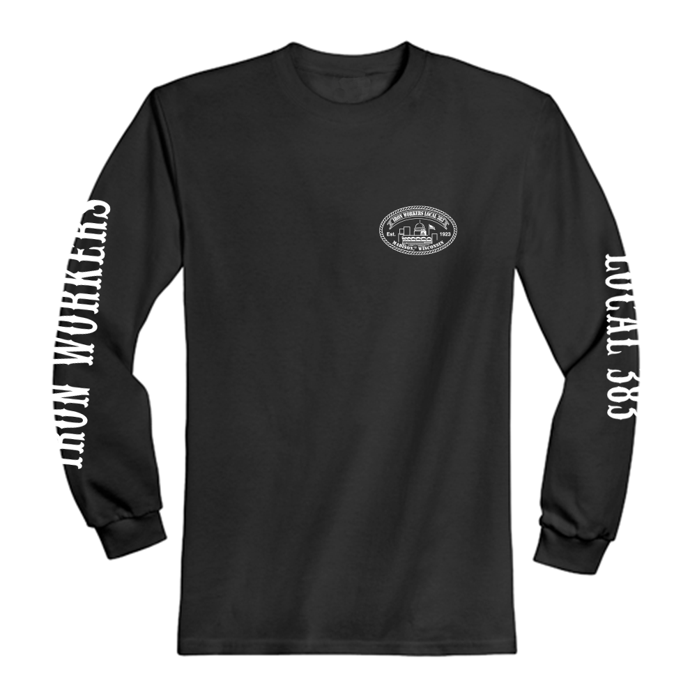 Ironworkers Local 383 - Eagle Long Sleeve T-Shirt (Black)