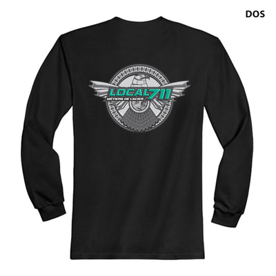 Ironworkers Local 711 - Eagle Long Sleeve T-Shirt (Black)