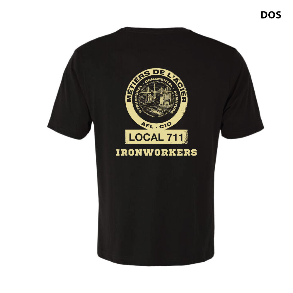 Ironworkers Local 711 T-Shirt - Black - Short sleeve (Black)