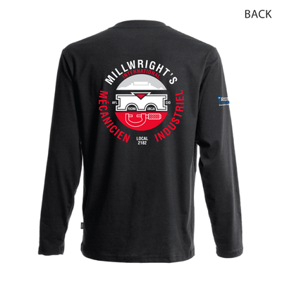 Millwrights / mécanicien industriel, Local 2182 - T-shirt à manches longues (Noir)