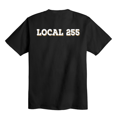 UBC 2555 - Bulldog Athletic (Gold) Union Made Black T-Shirt