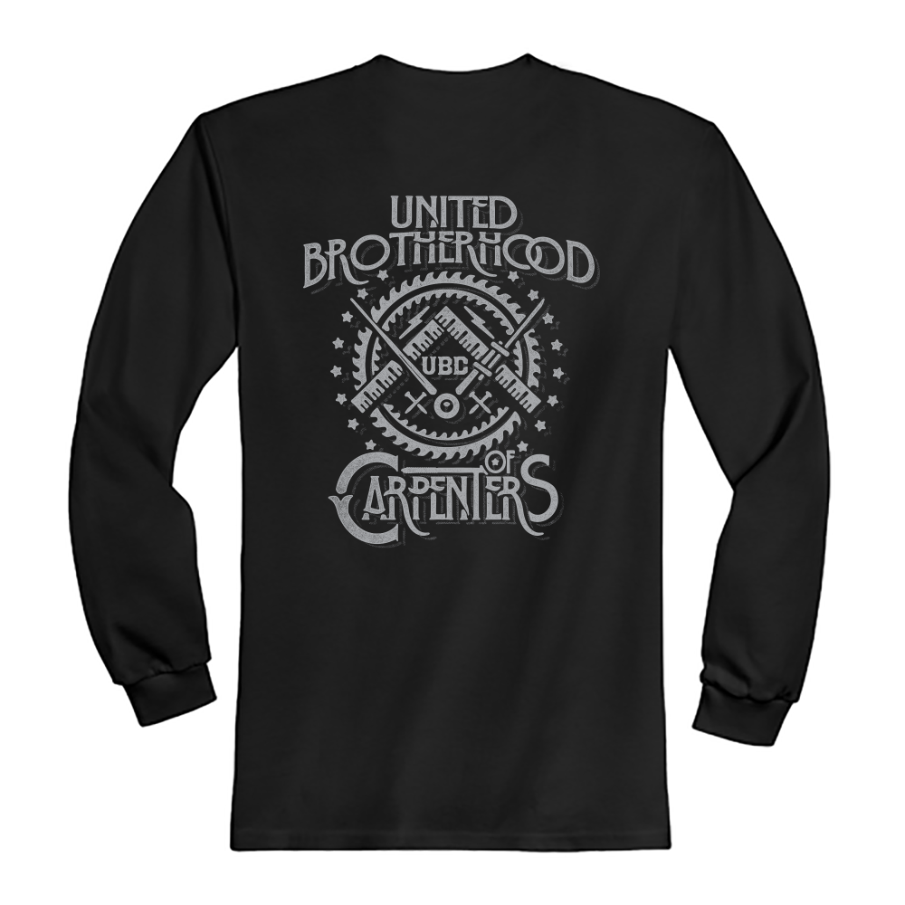 UBC 255 - Carpenter Star Union Made Black Long Sleeve