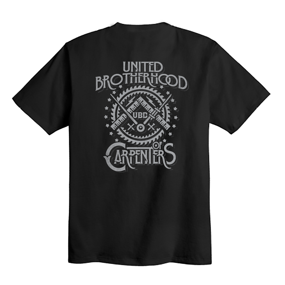 UBC 255 - Carpenter Star Union Made Black T-Shirt