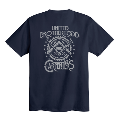 UBC 255 - Carpenter Star Union Made Navy T-Shirt