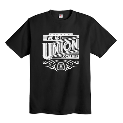 UBC 255 - Nous sommes un T-shirt noir fabriqué par l'Union